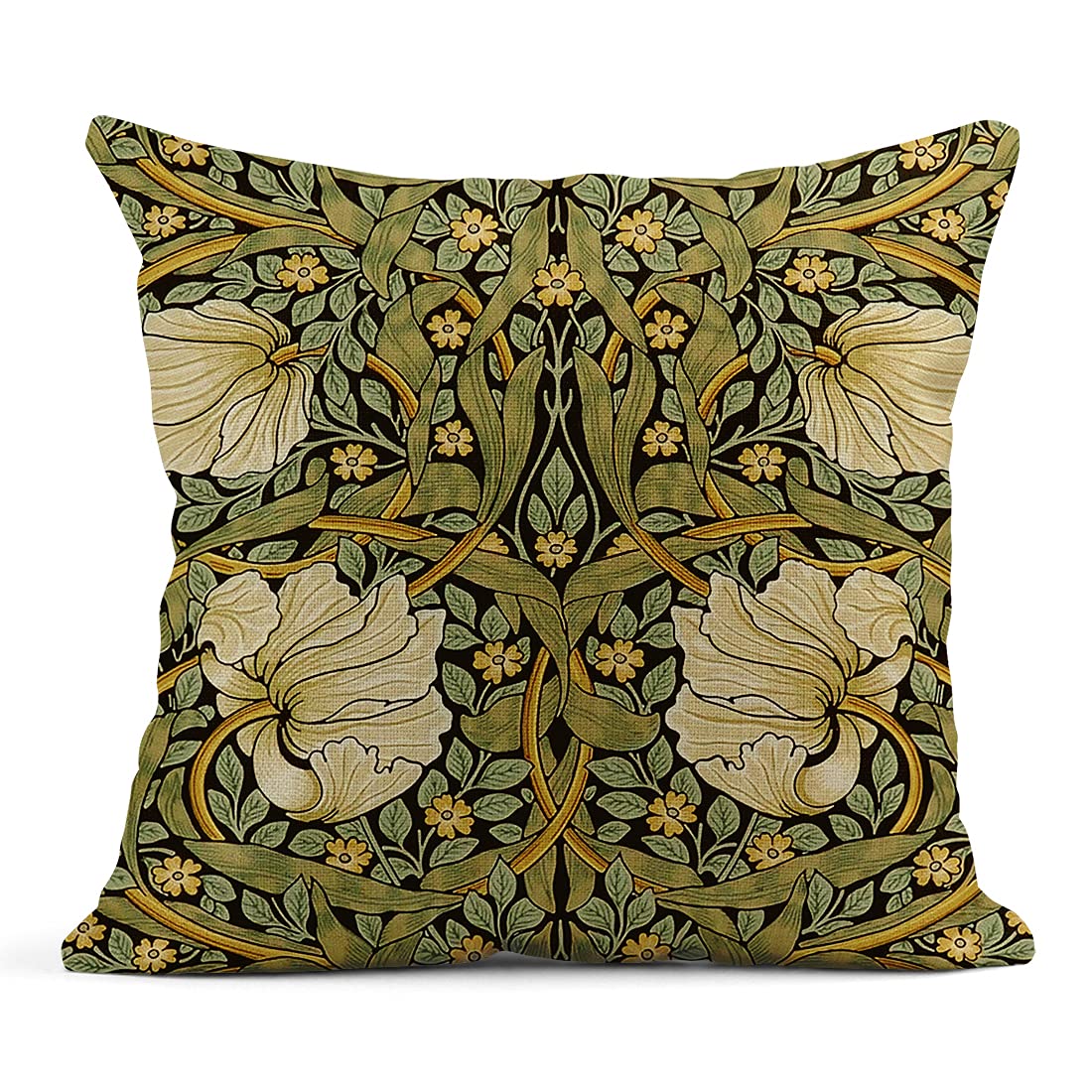 4PCS 45x45 Vintage Flowers Linen Pillowcases Set for Sofa Decorative - Image 3