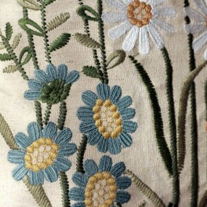 Alternative view of 45x45cm Cotton Linen Flower Embroidery Pillowcase