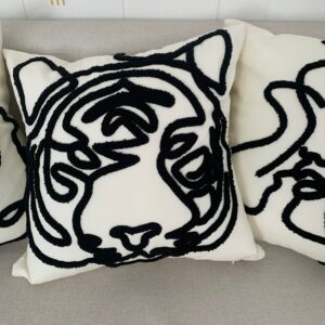 Alternative view of Art Abstract Thread Embroidered Pillowcase Cover 45cm