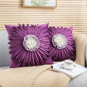Cushion Cover Decorative Modern Artistic Purple