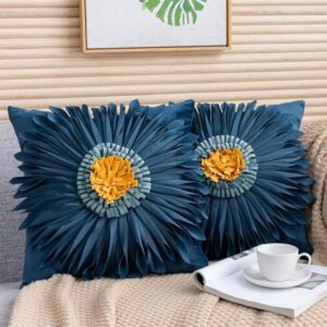 Cushion Cover Decorative Modern Artistic Blue